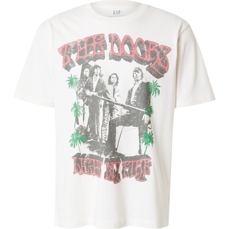 GAP Tričko THE DOORS antracitová / zelená / červená / biela 65010903