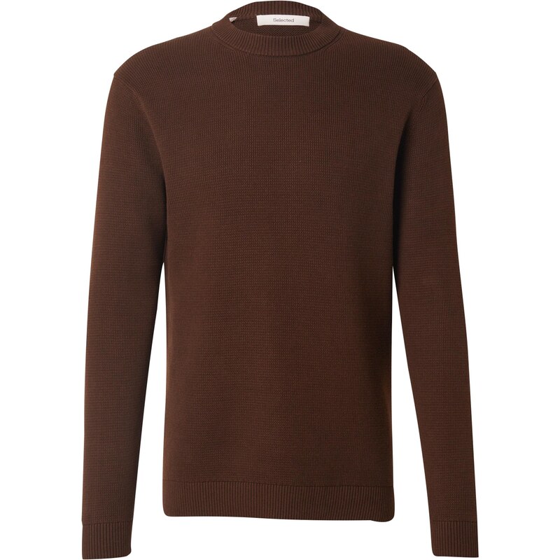 SELECTED Sveter SLHDANE tmavohnedá 65190096