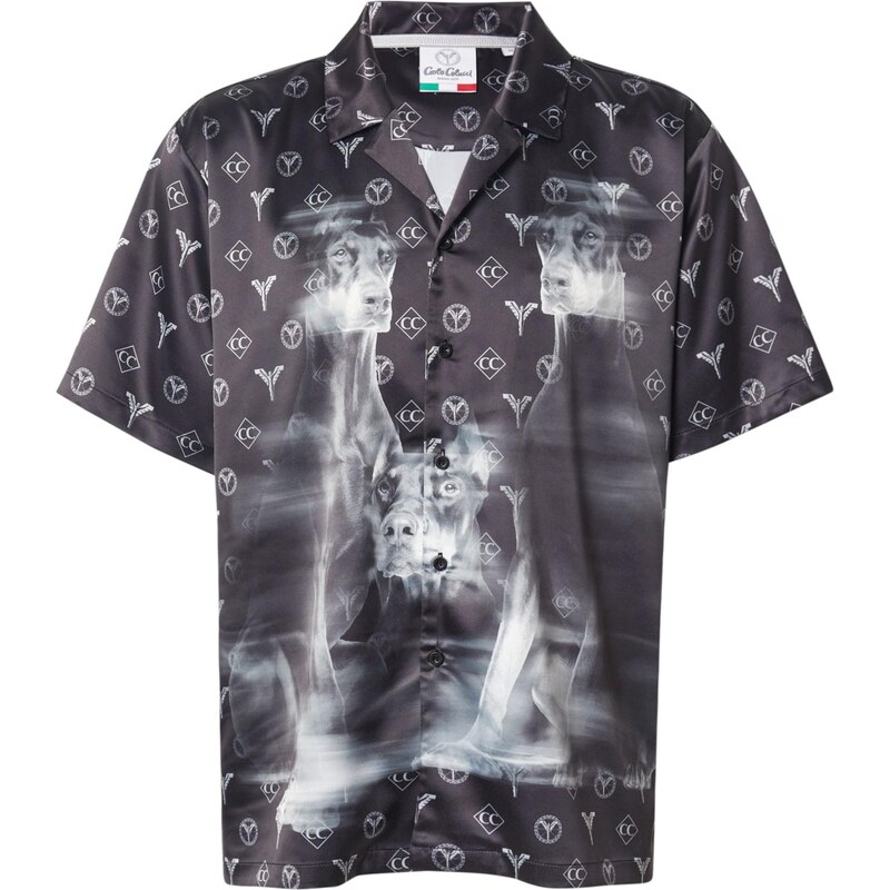 Carlo Colucci Košeľa Dobermann sivá / čierna / biela 65966865