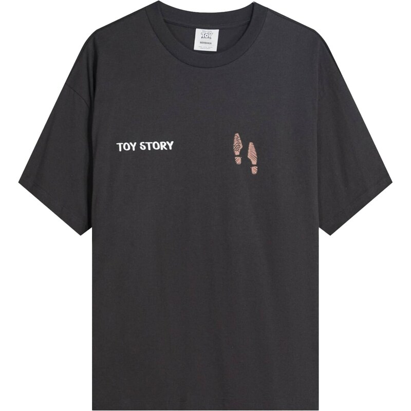 Bershka Tričko TOY STORY hnedá / žltá / tmavosivá / biela 65887384