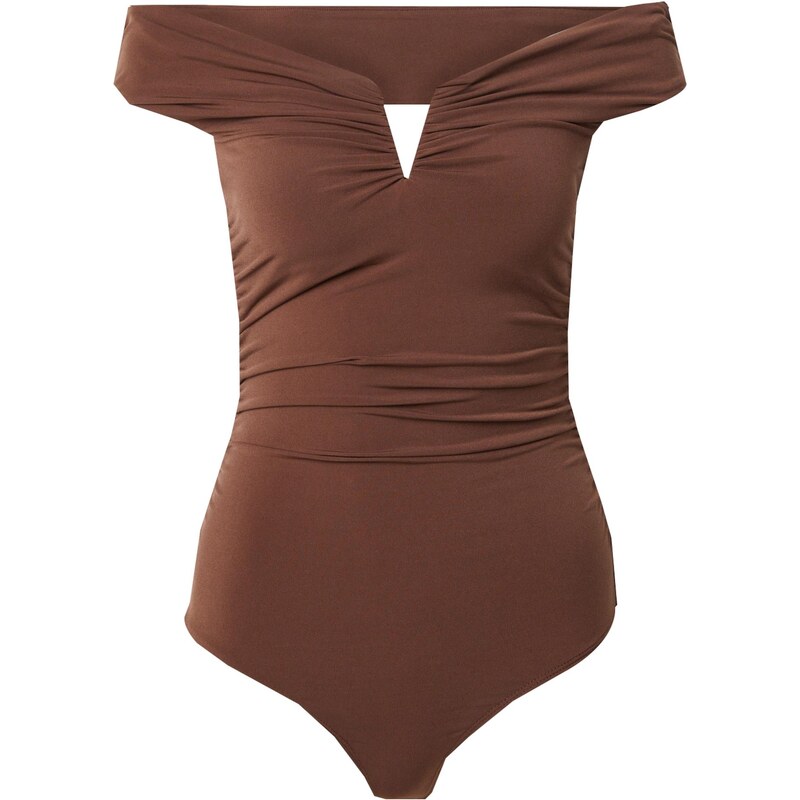 ABOUT YOU Košeľové body Frieda hnedá 65660907