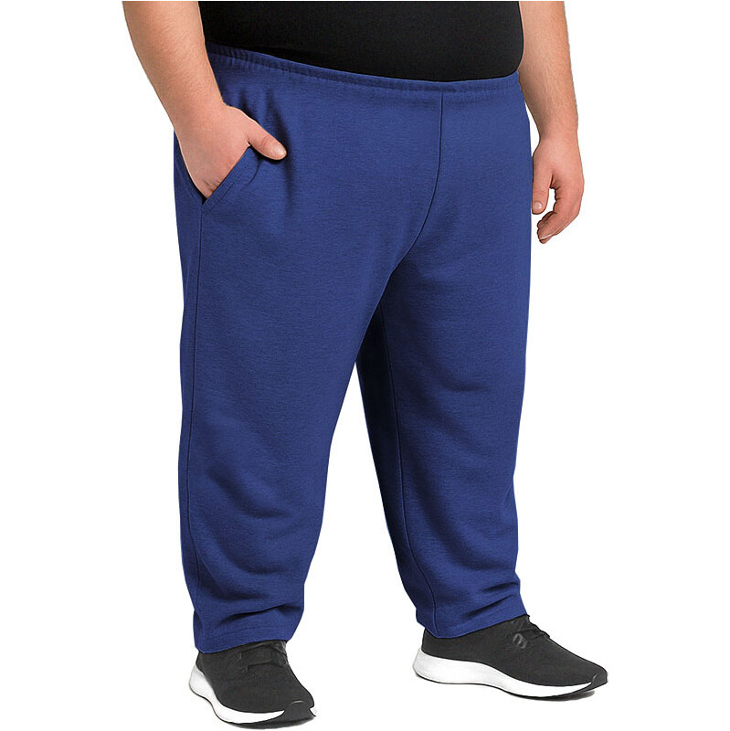 Pánske tepláky nadmerná veľkosť zateplené tmavomodré TFT 65009491