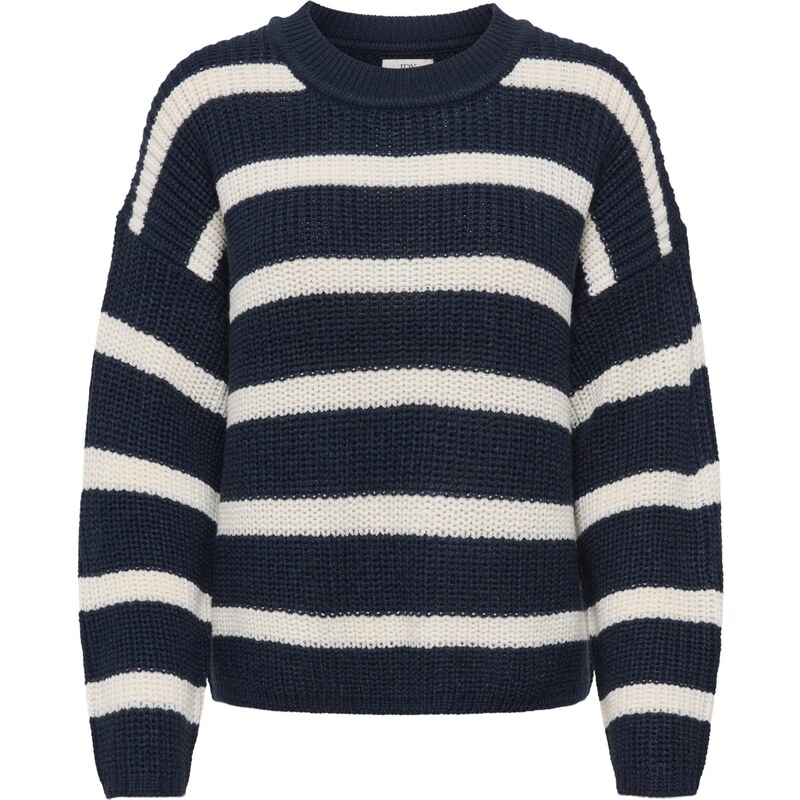 JDY Oversize sveter JDYJUSTY tmavomodrá / biela 65660897
