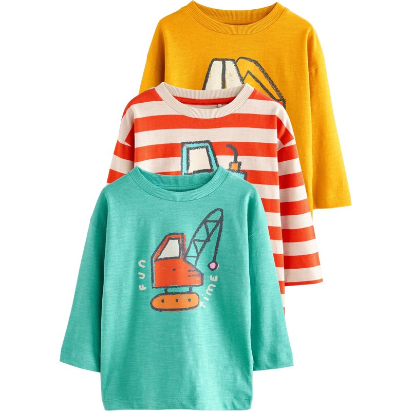 Next Tričko béžová / tyrkysová / žltá / oranžová 65882643