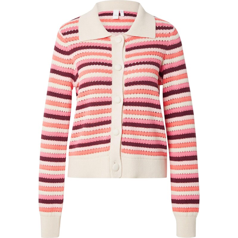 YAS Kardigán YASTRIMI oranžová / ružová / tmavoružová / biela 66050961