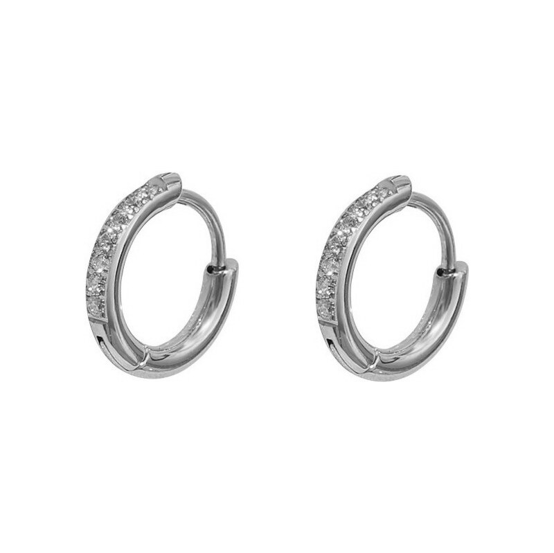 Troli Kruhové náušnice z ocele so zirkónmi VHLLE2008S 66594177