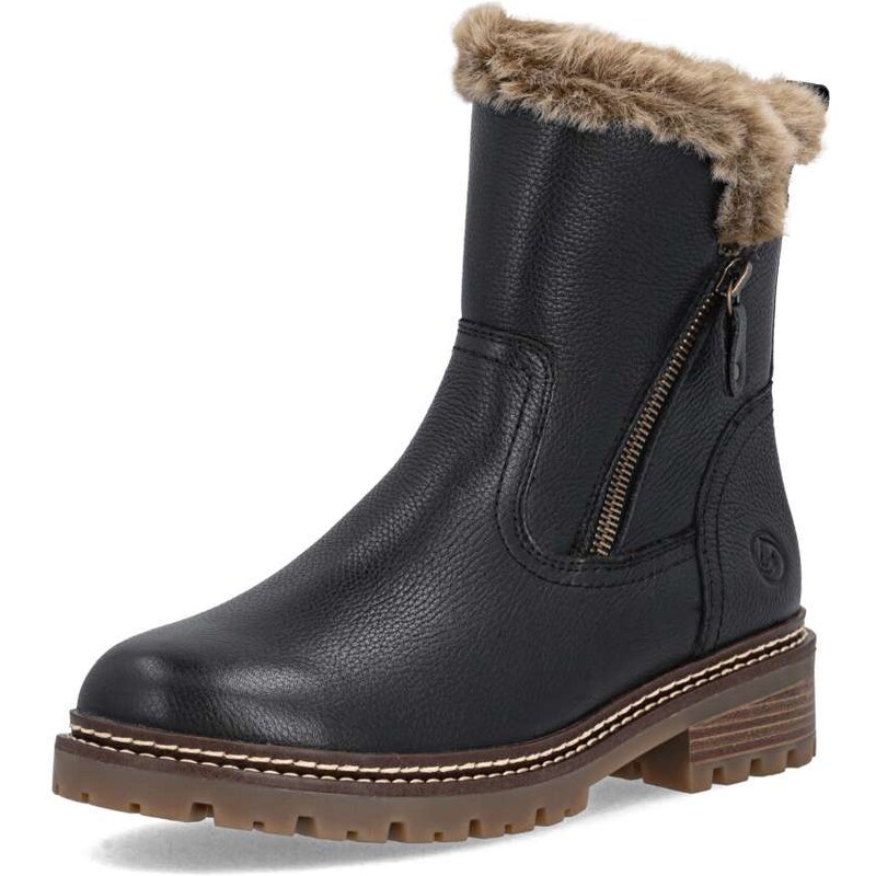 RIEKER Dámska členková obuv REMONTE D0B83-03 čierna W5 65015150