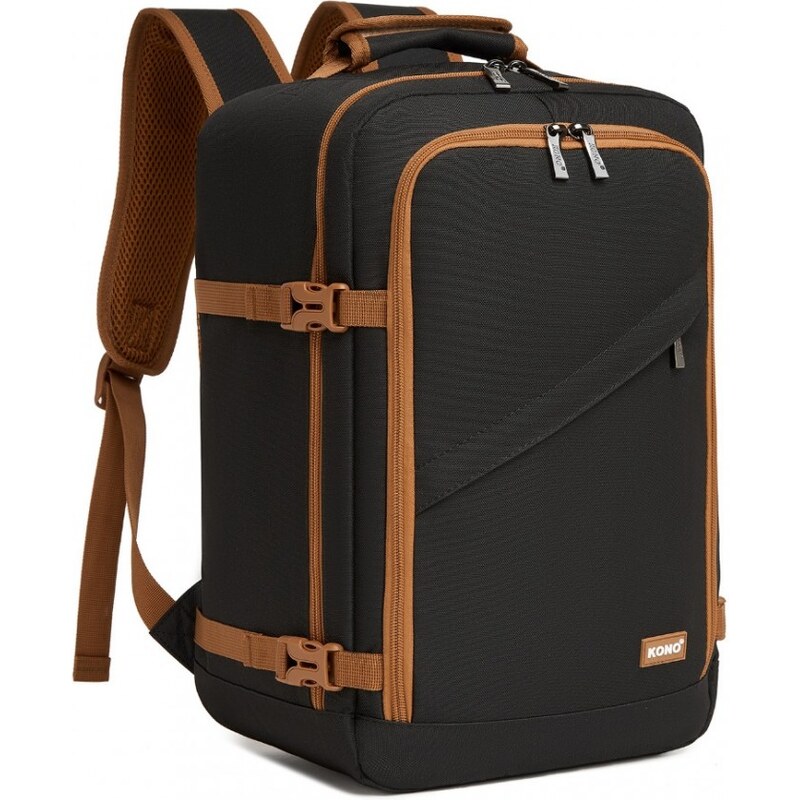 KONO Batoh - Carryon, pre cestovateľov, čierno/hnedý 66107167