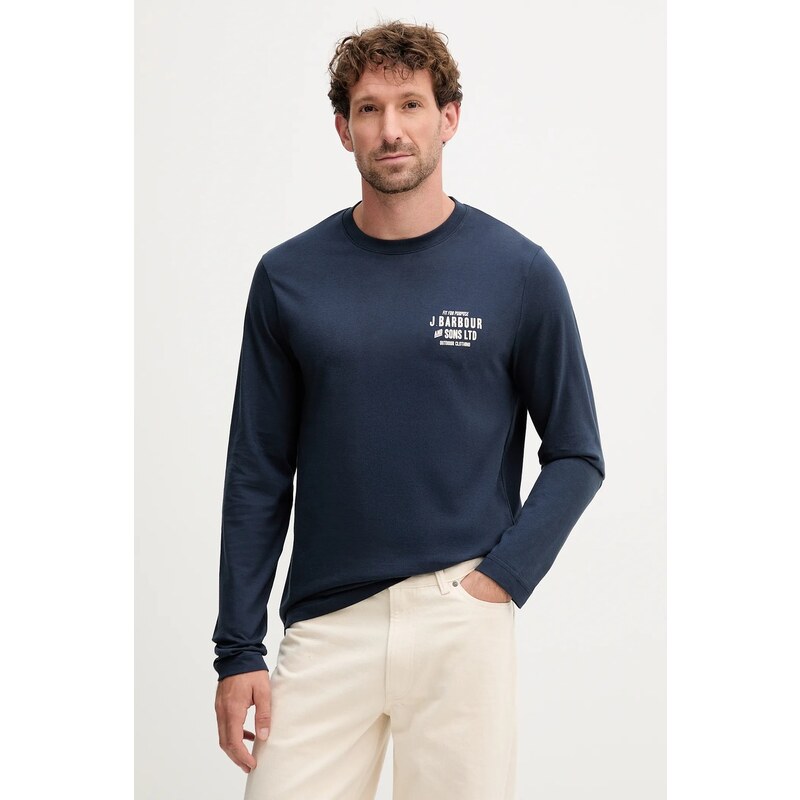Bavlnené tričko s dlhým rukávom Barbour 65019153