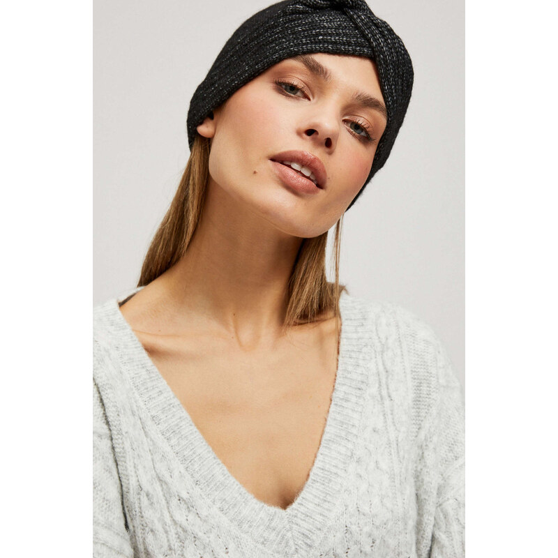 Marisse Knitted Headband Black 65022620