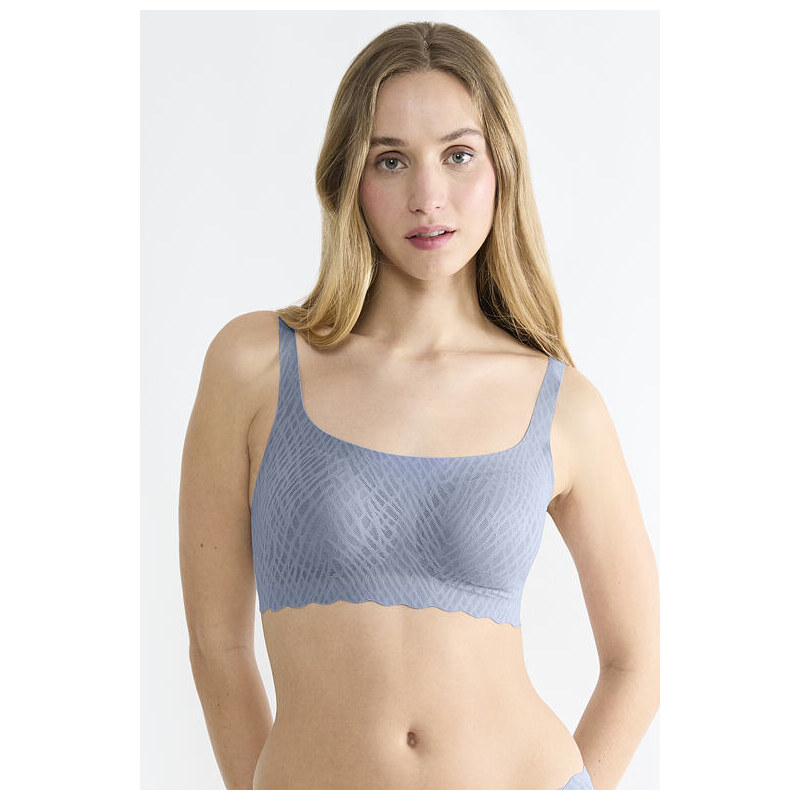 Podprsenka Sloggi Zero Feel Bliss Top modrosivá 65044373