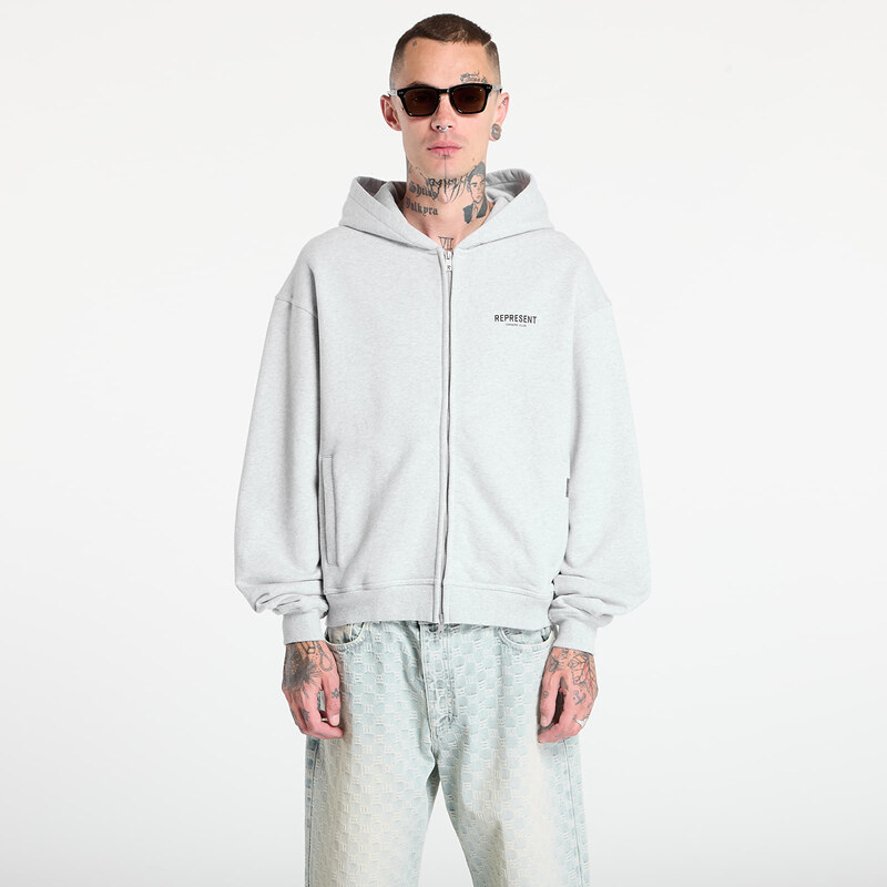 Mikina REPRESENT Owners Club Zip Hoodie Ash Grey/ Black XL 65022725