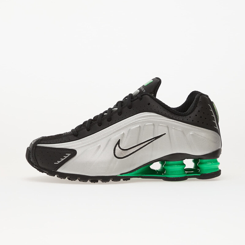 Nike Shox R4 Mtlc Silver/ Mtlc Silver-Black-Green Shock 65022785