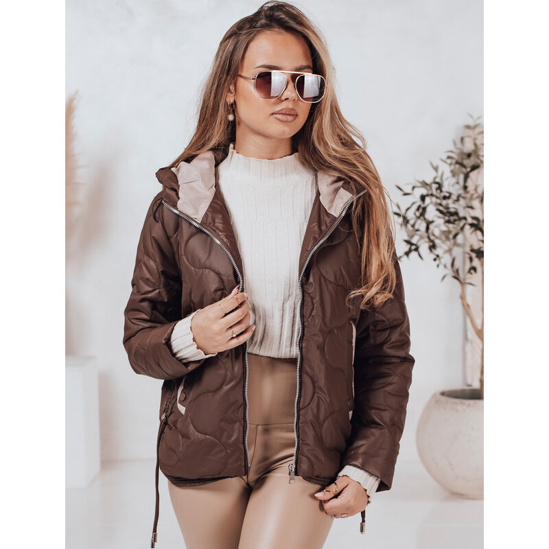 BASIC Hnedá prešívaná bunda OLMOS TY4239 49950963