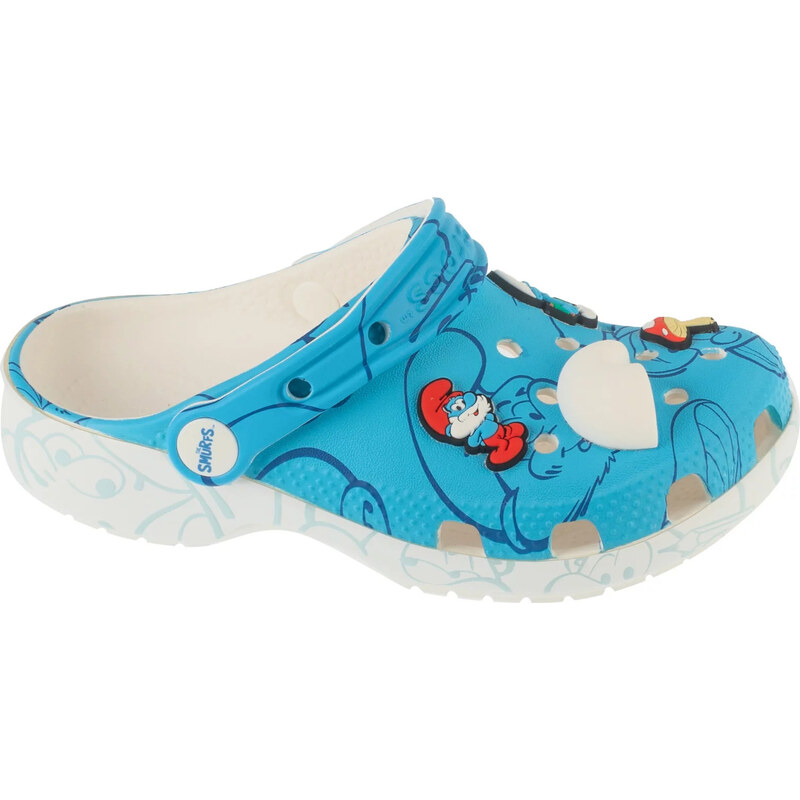 Bielo-modré detské nazuváky Crocs Classic Smurfs Clog Kids 210821-90H 65023343