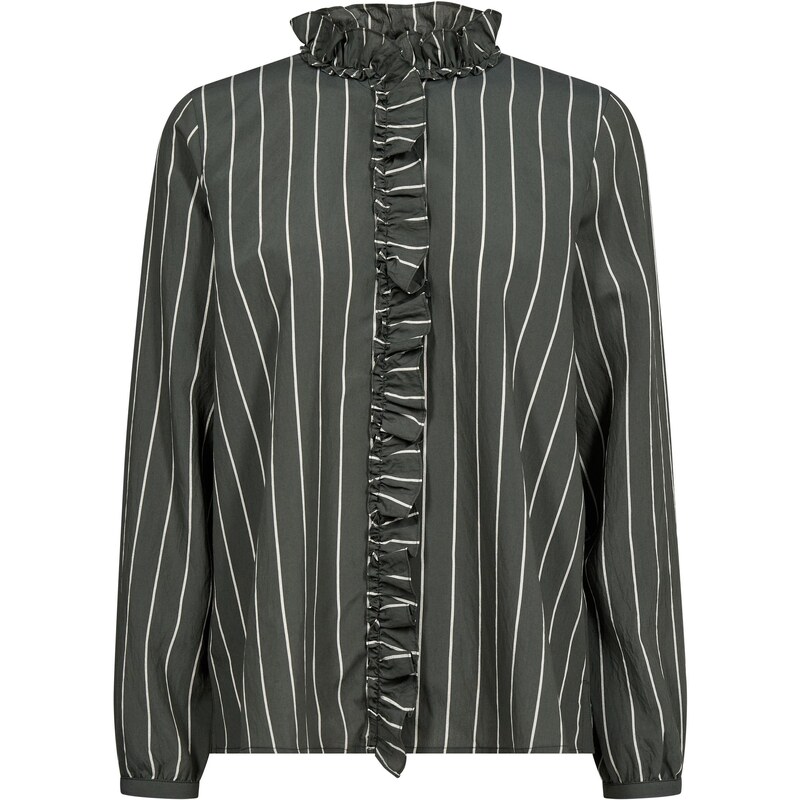 MOS MOSH Blúzka Billy tmavozelená / biela 65025131