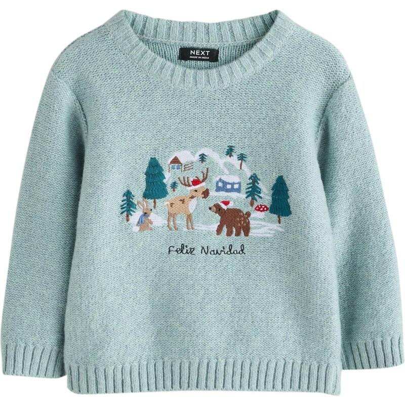 Next Sveter béžová / svetlomodrá / hnedá / červená 65883924