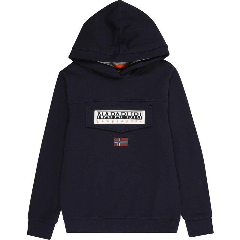 NAPAPIJRI Mikina Burgee námornícka modrá / mandarínková / čierna / 65026249