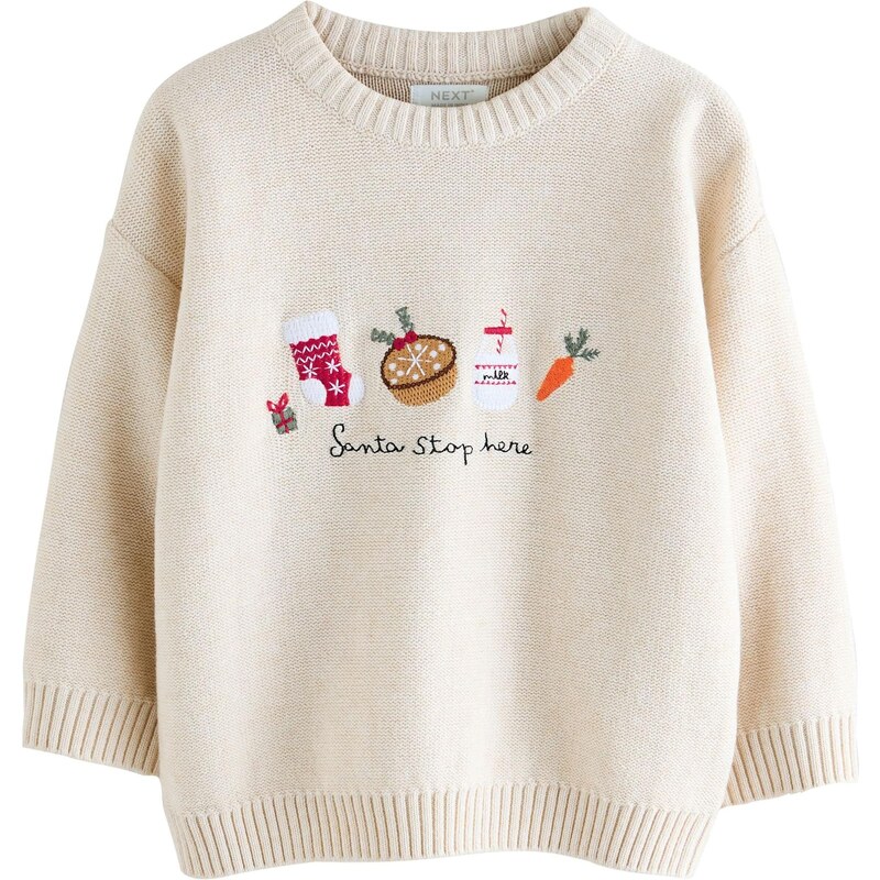 Next Sveter krémová / hnedá / brusnicová / biela 65885037