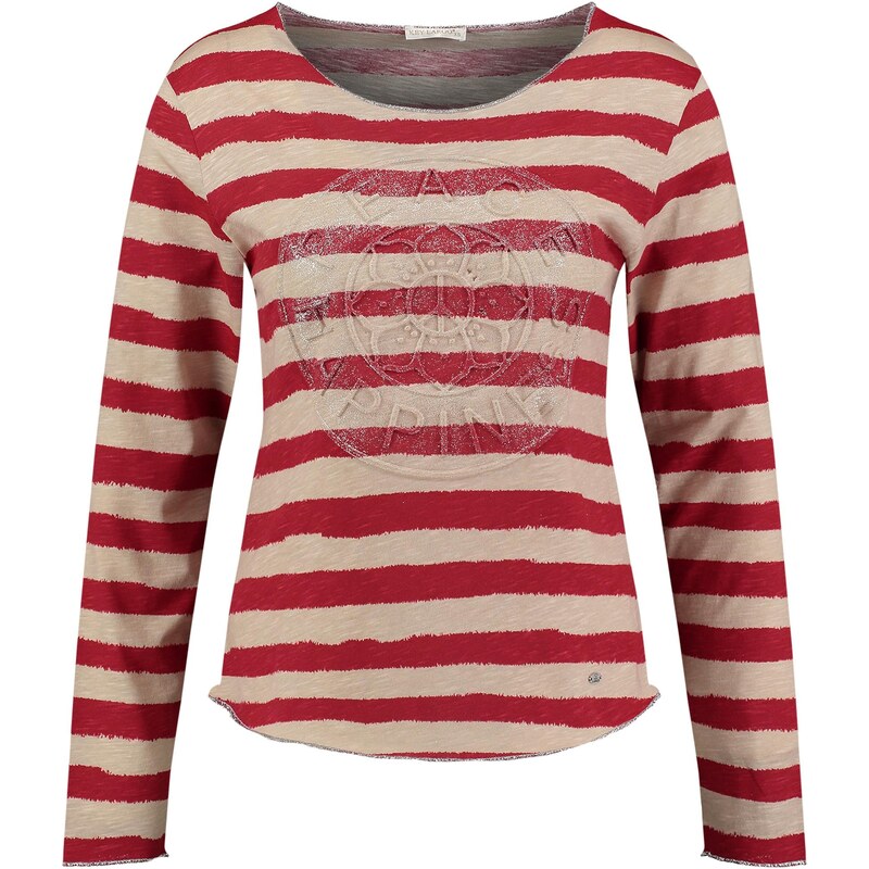 Key Largo Tričko Happiness béžová / červená 65026151