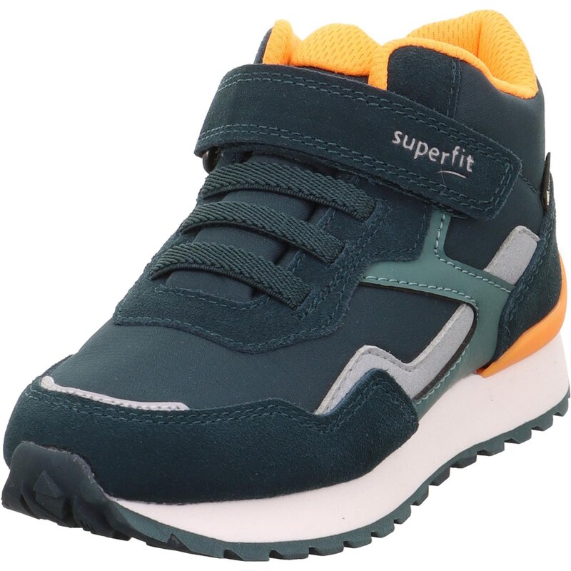 SUPERFIT Tenisky Dash sivá / smaragdová / tmavozelená / oranžová 66018033