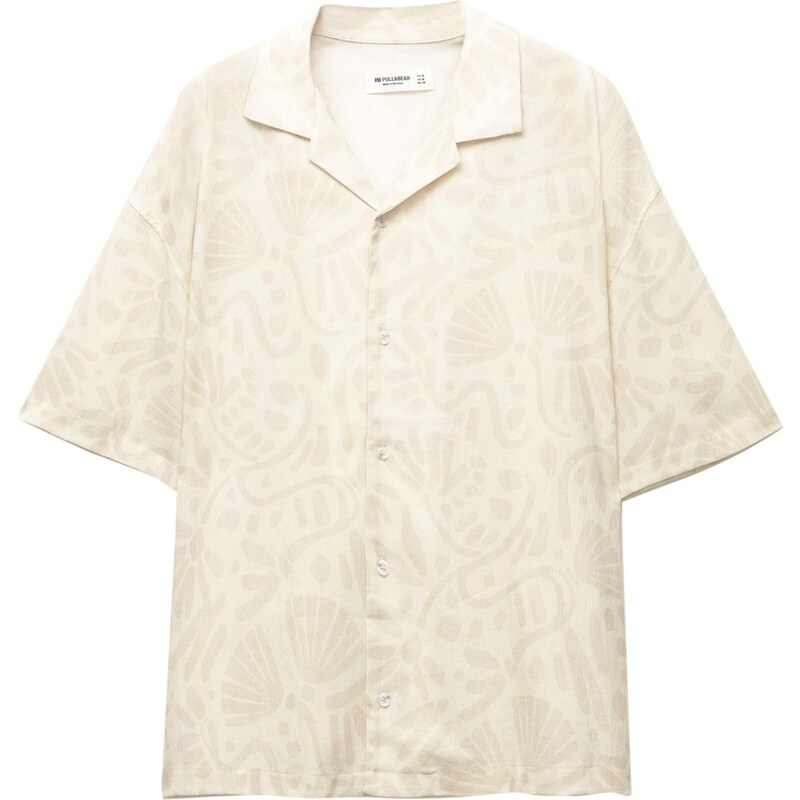 Pull&Bear Košeľa nebielená / piesková 65887358