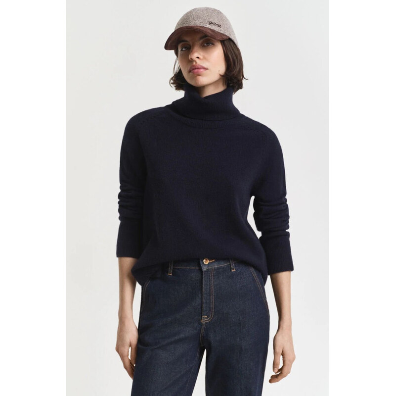 ROLÁK GANT DETAIL KNIT TURTLENECK EVENING BLUE 64944440