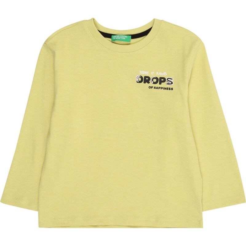 UNITED COLORS OF BENETTON Tričko modrosivá / limetová / čierna / biela 65853141