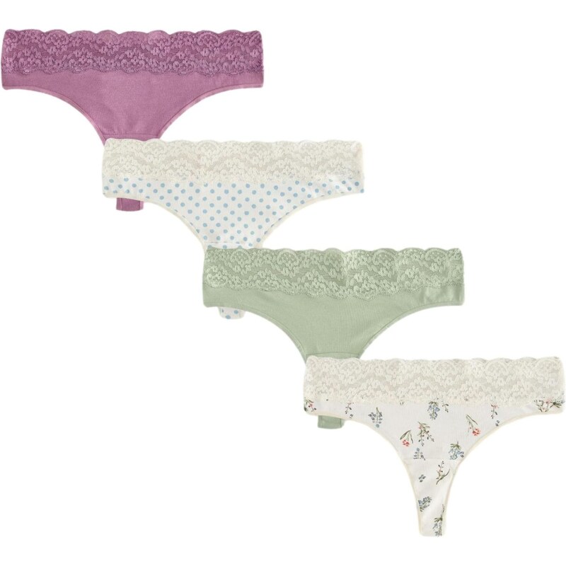 Next Tangá svetlomodrá / pastelovo zelená / orchideová / biela 65886691