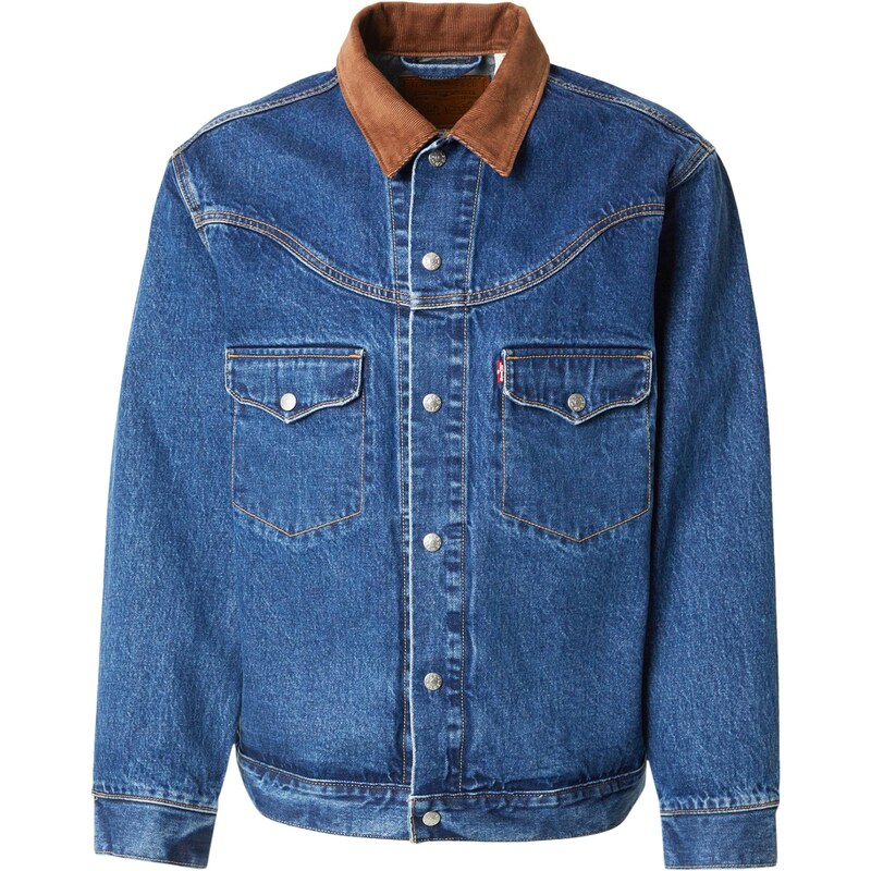LEVIS Prechodná bunda Western Shorthorn Trucker Jacket modrá denim 65035606