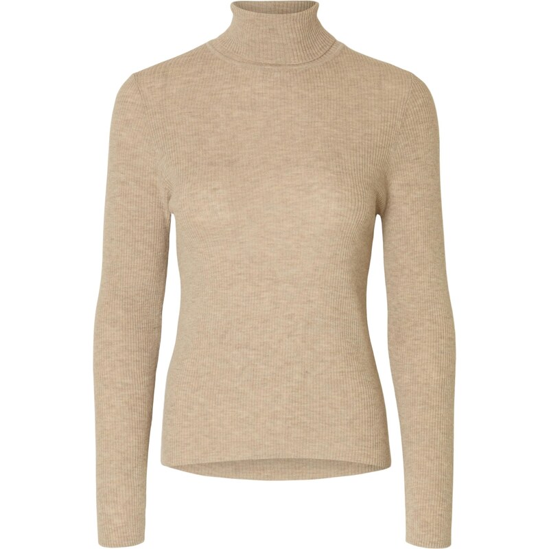 SELECTED Sveter SLFINGRID sivobéžová 65190100