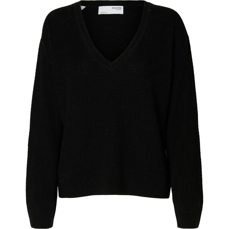 SELECTED Sveter SLFThea čierna 65190099