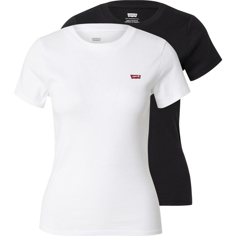 LEVIS Tričko Essential Tee (2-Pack) čierna / biela 65035852