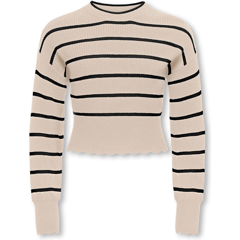 ONLY GIRLS Sveter KOGIBI béžová / čierna 65694655