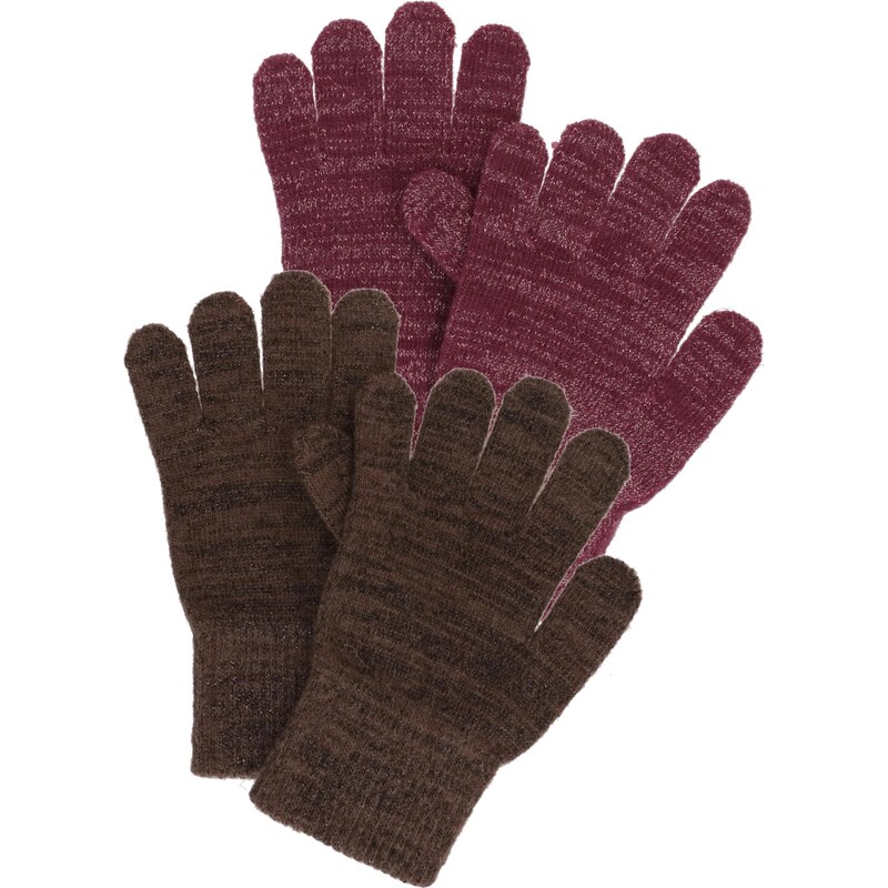 CeLaVi Rukavice tmavohnedá / cyklaménová 65707654