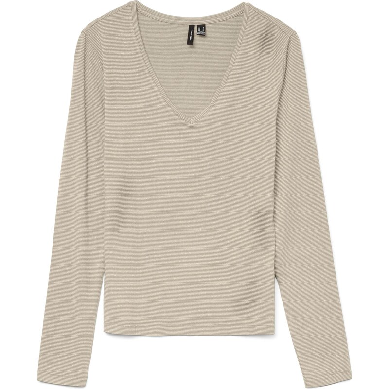 VERO MODA Tričko VMLAVA béžová / zlatá 65888547