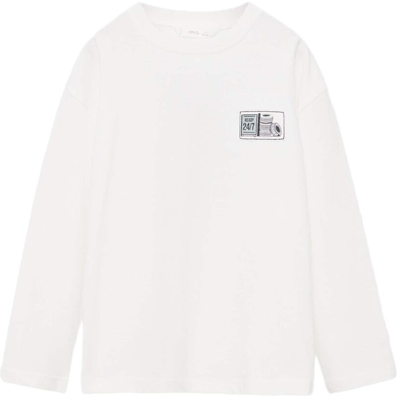 MANGO KIDS Tričko KEEPCALM opálová / čierna / šedobiela 65656083