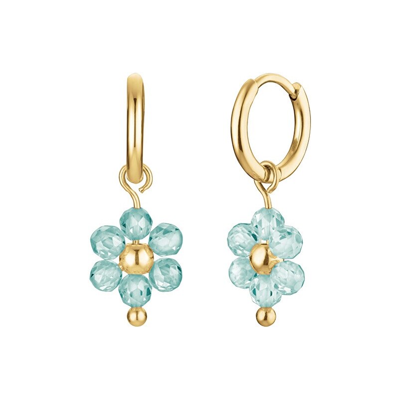 Rosefield Pozlátené kruhy s kvetinovými príveskami Essentials JEBFG 66579296