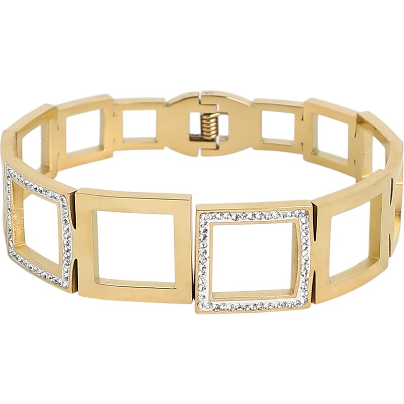 SOHI Náramok Rylie zlatá / priehľadná 65657236