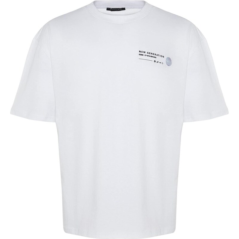 Trendyol Tričko indigo / vodová / čierna / biela 65886869