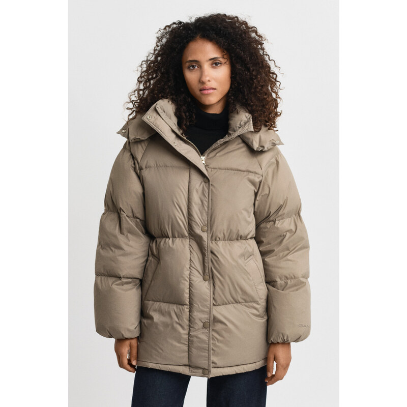 BUNDA GANT MID LENGTH DOWN JACKET TAUPE BEIGE 65451052