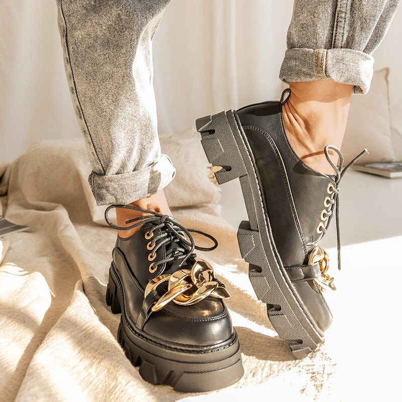 E-shop Resti Black flat shoes Eqoia - Footwear