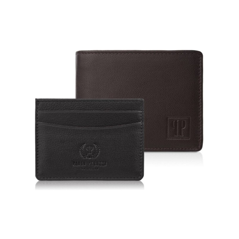 Paolo Peruzzi Pánska darčeková sada, kožená peňaženka a puzdro na 65046318