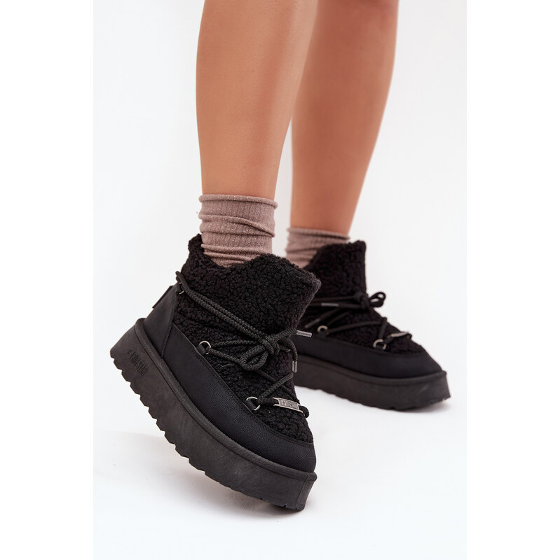 BIG STAR SHOES Dámske Snehule Na Platforme S Kožúškom Typu Baránok Big 65047438