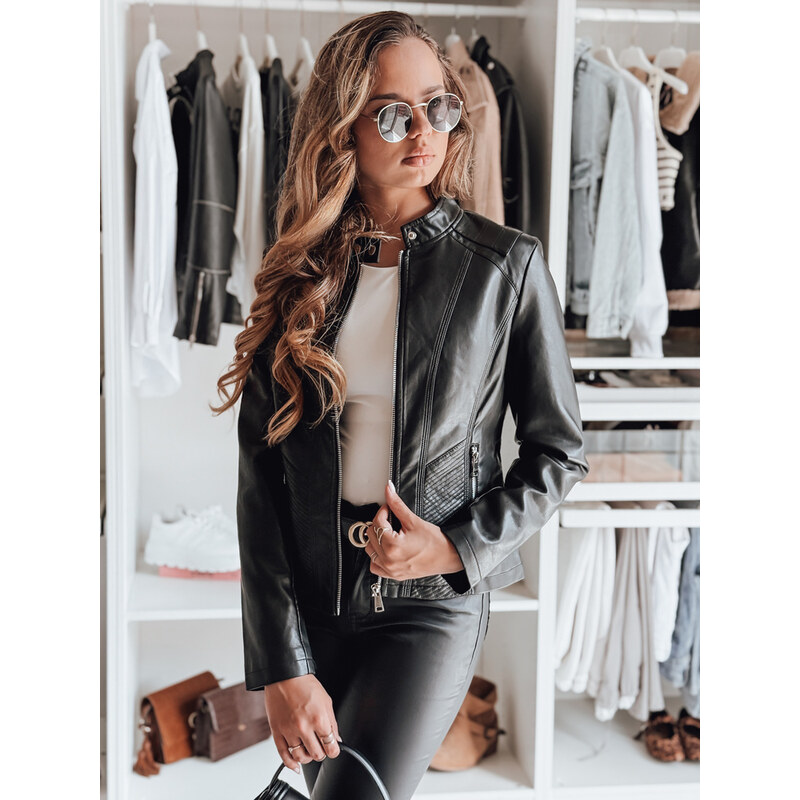DStreet Dámska kožená bunda ROCKYLADY čierna 65047466