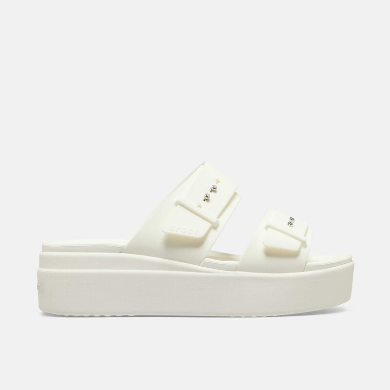 Crocs Brooklyn Buckle Low Wedge Chalk 65284316