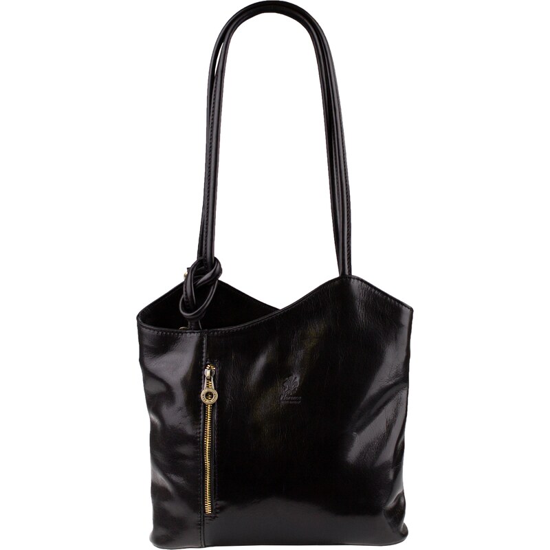 Čierna kožená talianska kabelka Clarise Nuova Nera NovaKabelka.sk 65048690