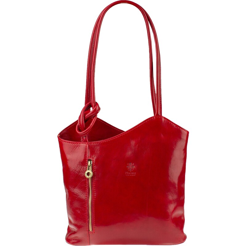 Červená kožená talianska kabelka Clarise Nuova Rossa NovaKabelka.sk 65048687