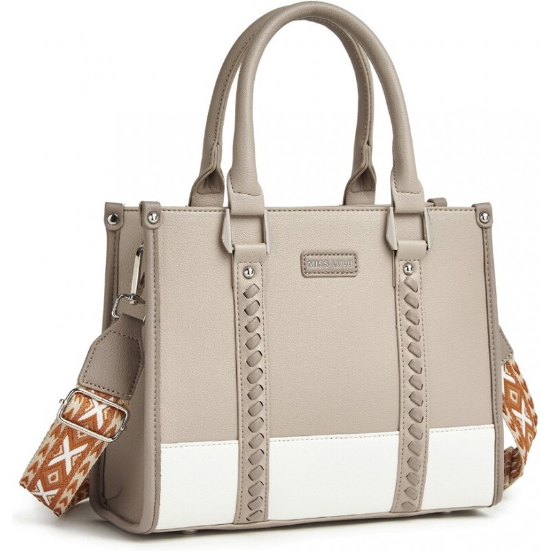 Miss Lulu Kabelka - priestranná s etno popruhom, khaki 66088303