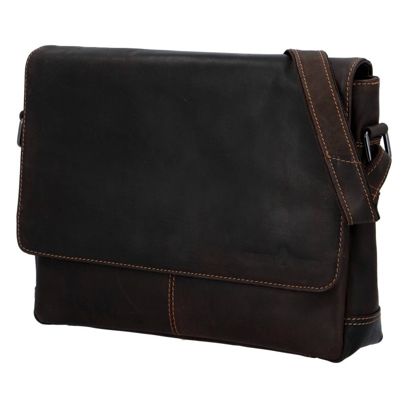 Greenwood Kožená taška cez rameno UNI Falco hnedá 60229598